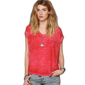 Free People FP Beach Keep Me  Burnout Tee